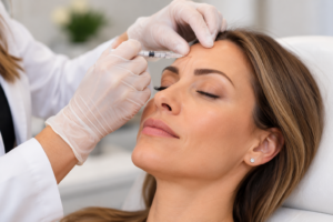 Patient receiving Botox treatment at Bala Dermatology